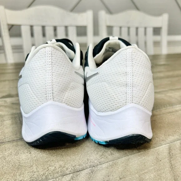 Nike Air Zoom Pegasus 38 Black Metallic Silver Men Running Shoes Size 11.5 - Picture 6 of 7